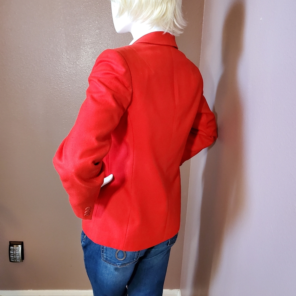 Pendleton Red Wool Blazer Jacket Size 14 - image 4